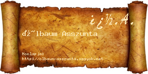 Ölbaum Asszunta névjegykártya